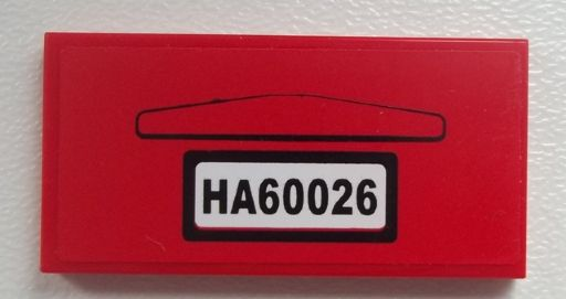 Tile 2 x 4 with 'HA60026' Pattern (Sticker) - Set 60026