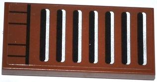 Tile 2 x 4 with Grille Pattern (Sticker) - Set 75020