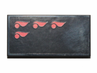 Tile 2 x 4 with SW 4 Red Balls and Flames Pattern Model Left Side (Sticker) - Set 75018