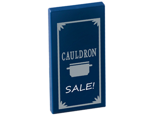 Tile 2 x 4 with 'CAULDRON SALE!' Pattern (Sticker) - Set 10217