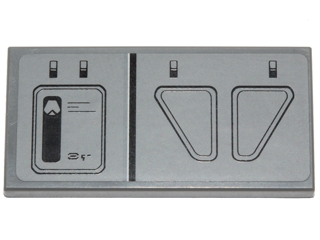 Tile 2 x 4 with First Order Snowspeeder Hull Plates Pattern Model Left Side (Sticker) - Set 75100