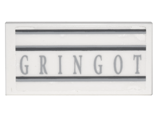Tile 2 x 4 with 'GRINGOT' Pattern (Sticker) - Set 10217