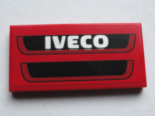 Tile 2 x 4 with White 'IVECO' and Black Grille Pattern (Sticker) - Set 75913