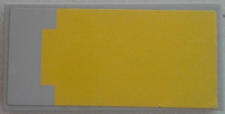 Tile 2 x 4 with SW Naboo Starfighter Yellow Irregular Octagon Pattern (Sticker) - Set 7877