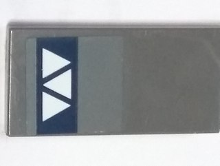 Tile 2 x 4 with 3 Triangles Pattern (Sticker) - Set 75044