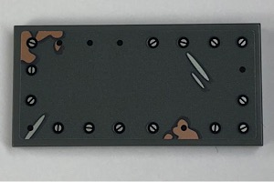 Tile 2 x 4 with Scratches and Screws Pattern (Sticker) - Set 21310