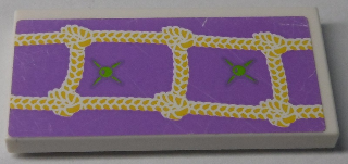 Tile 2 x 4 with Corded Ladder Pattern (Sticker) - Set 41038