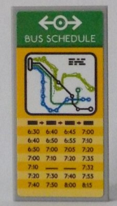 Tile 2 x 4 with Bus Map and Schedule Pattern (Sticker) - Set 60154