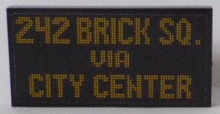 Tile 2 x 4 with '242 BRICK SQ. VIA CITY CENTER' Pattern (Sticker) - Set 60154