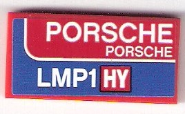 Tile 2 x 4 with 'PORSCHE PORSCHE' and 'LMP1HY' Pattern (Sticker) - Set 75876