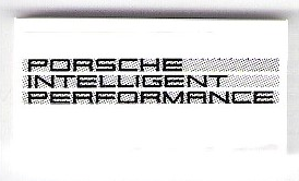 Tile 2 x 4 with 'PORSCHE INTELLIGENT PERFORMANCE' and Light Bluish Gray Stripes Pattern (Sticker) - Set 75876