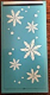 Tile 2 x 4 with Medium Azure Bedspread with Snowflakes Pattern (Sticker) - Set 41323