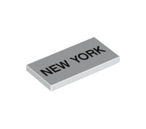 Tile 2 x 4 with 'NEW YORK' Pattern