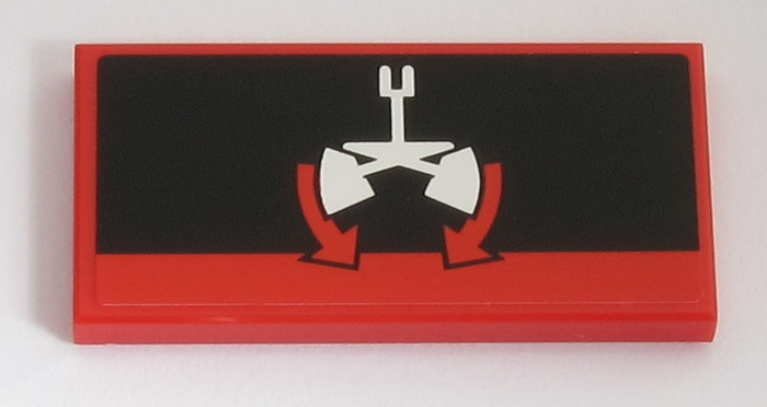 Tile 2 x 4 with Grabber Movement Pattern (Sticker) - Set 42043