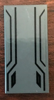 Tile 2 x 4 with Throne of Erebor Backrest Pattern (Sticker) - Set 79018