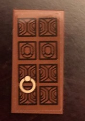 Tile 2 x 4 with Door with Gold Pull Ring Pattern Right Side (Sticker) - Set 71043