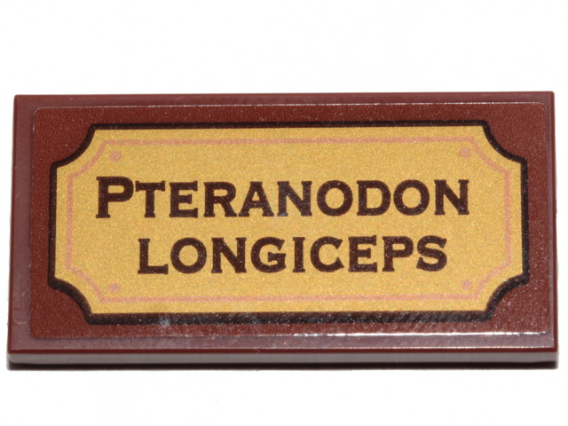 Tile 2 x 4 with 'PTERANODON LONGICEPS' Pattern (Sticker) - Set 21320