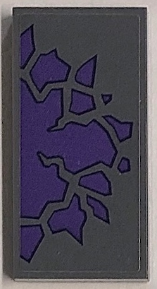 Tile 2 x 4 with Dark Purple Stone Pattern (Sticker) - Set 70356