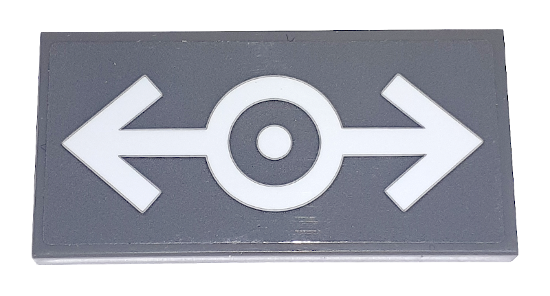 Tile 2 x 4 with Train Logo White Pattern (Sticker) - Set 60198