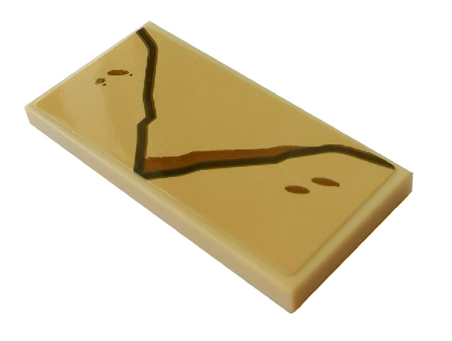 Tile 2 x 4 with Envelope and Spots Pattern Model Right Side (Sticker) - Set 75979