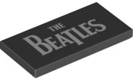 Tile 2 x 4 with 'THE BEATLES' Pattern