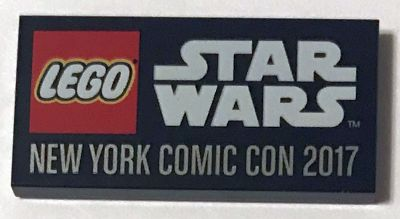 Tile 2 x 4 with LEGO STAR WARS NEW YORK COMIC CON 2017 Pattern