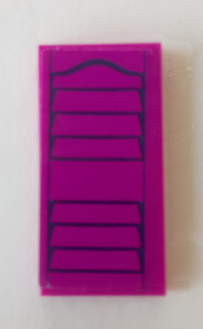 Tile 2 x 4 with Black Window Shutter Pattern (Sticker) - Set 41314