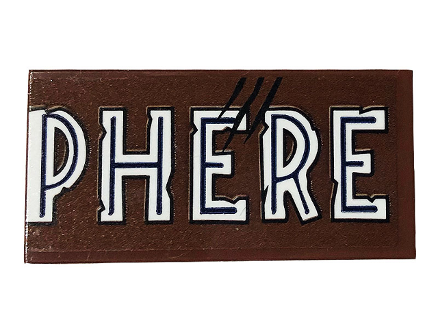 Tile 2 x 4 with 'PHERE' and Scratches Pattern (Sticker) - Set 75929