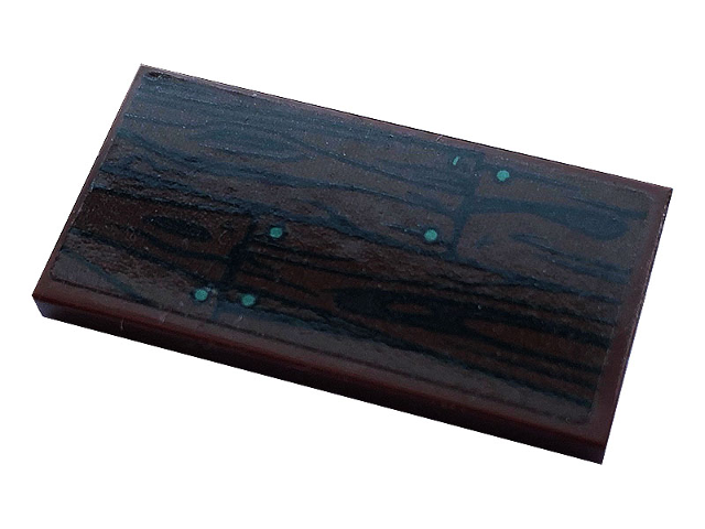 Tile 2 x 4 with Wood Grain and Nails Pattern (Sticker) - Set 40410