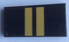 Tile 2 x 4 with 2 Gold Stripes Pattern (Sticker) - Set 75884