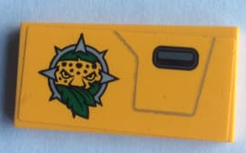 Tile 2 x 4 with Jungle Logo and Door Handle Pattern Model Left Side (Sticker) - Set 60162
