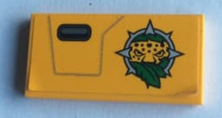 Tile 2 x 4 with Jungle Logo and Door Handle Pattern Model Right Side (Sticker) - Set 60162