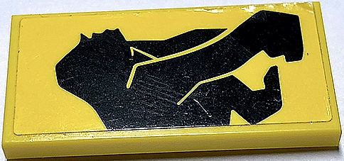 Tile 2 x 4 with Black Gorilla, Right Arm Front Pattern (Sticker) - Set 70632