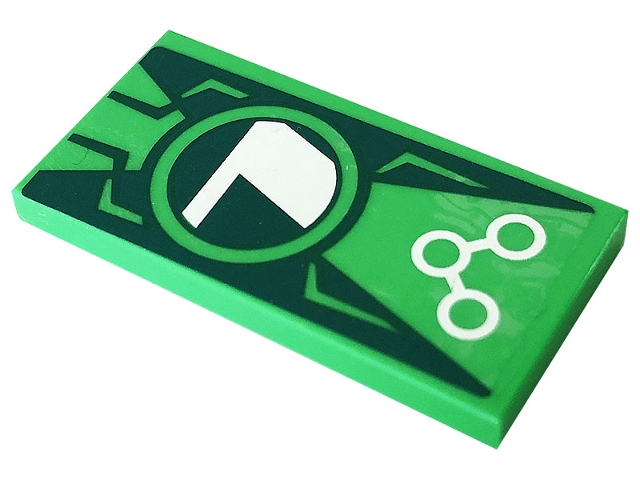 Tile 2 x 4 with Lena Luthor Letter 'L' Logo Pattern (Sticker) - Set 41232