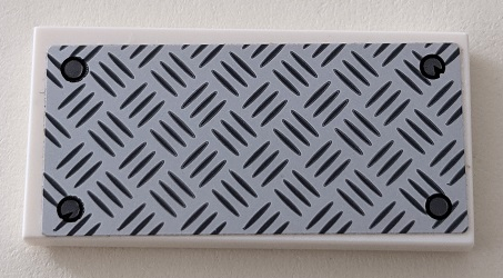 Tile 2 x 4 with Tread Plate Pattern (Sticker) - Set 70915