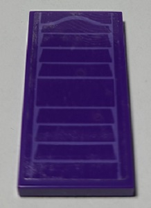 Tile 2 x 4 with Medium Lavender Window Shutter Pattern (Sticker) - Set 41369