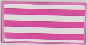 Tile 2 x 4 with Dark Pink and White Stripes Pattern (Sticker) - Set 41430