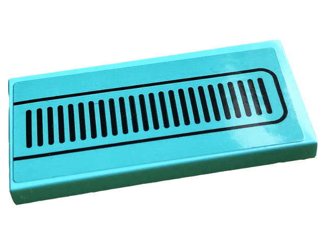 Tile 2 x 4 with Black Grille Pattern (Sticker) - Set 10279