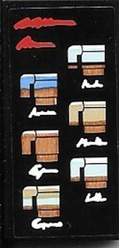 Tile 2 x 4 with Menu with Coffee Cups and Writing Pattern (Sticker) - Set 40488