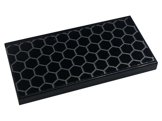 Tile 2 x 4 with Honeycomb Pattern (Sticker) - Set 76904