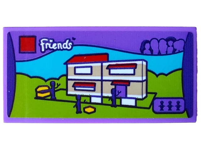 Tile 2 x 4 with Friends Set 3315 Olivia's House Pattern (Sticker) - Set 4002022