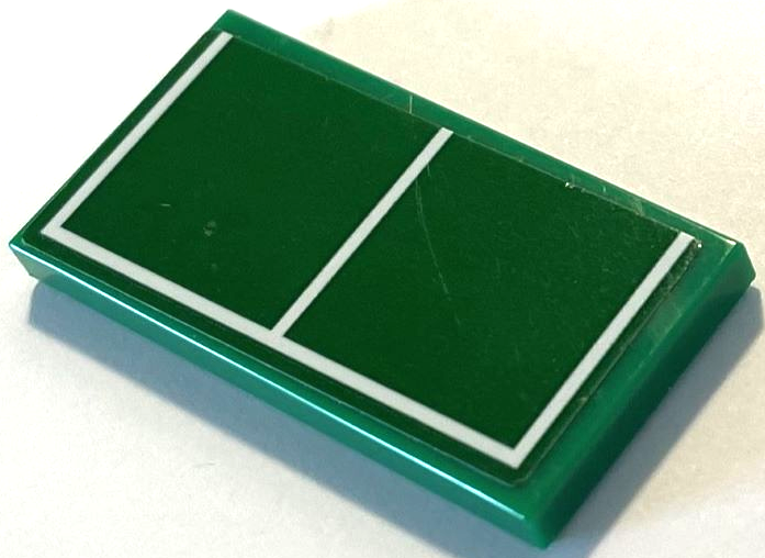 Tile 2 x 4 with White Lines for Half Ping Pong Table Pattern (Sticker) - Set 60246