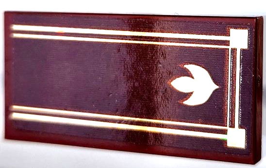 Tile 2 x 4 with Holographic Arendelle Crest Flower and Border Pattern (Sticker) - Set 41167