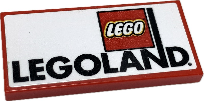 Tile 2 x 4 with Large LEGO Logo and 'LEGOLAND' Pattern (Sticker) - Sets 40429 / 40473