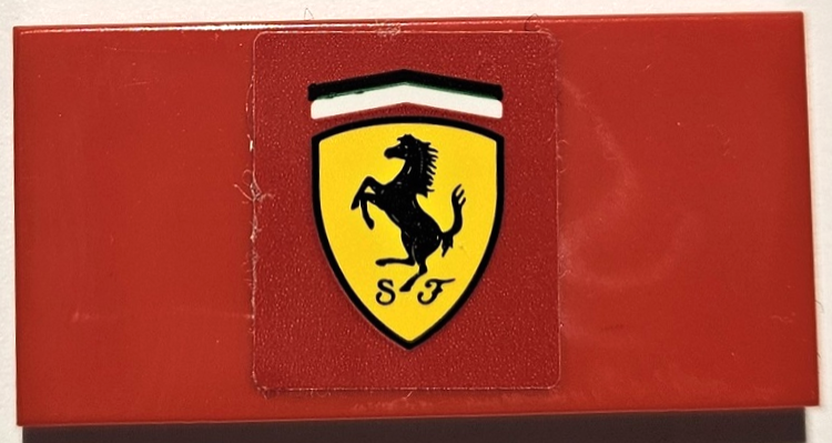 Tile 2 x 4 with Ferrari Logo Pattern (Sticker) - Set 75889