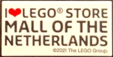 Tile 2 x 4 with 'I Heart LEGO STORE MALL OF THE NETHERLANDS' Pattern