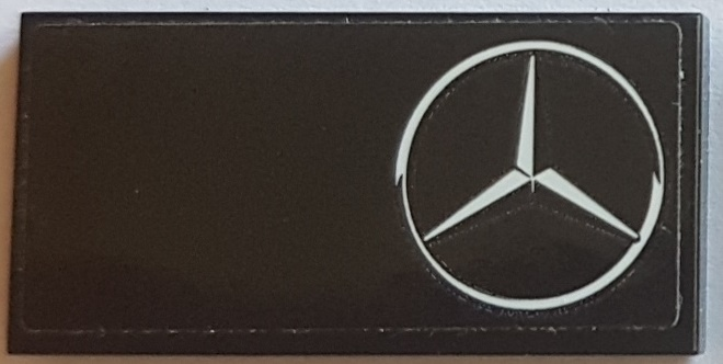 Tile 2 x 4 with Mercedes-Benz Logo Pattern (Sticker) - Set 75883