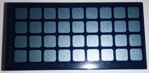 Tile 2 x 4 with Metallic Light Blue Solar Panel Pattern (Sticker) - Set 41446