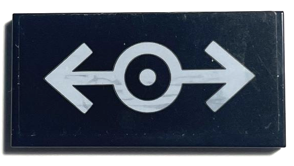 Tile 2 x 4 with White Train Logo Pattern (Sticker) - Set 60337