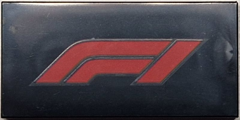 Tile 2 x 4 with Formula 1 Logo Stylized Red 'F1' Pattern